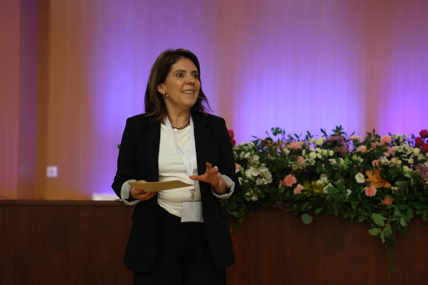 Momento da apresentação a falar com as mãos